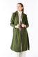 Cappotto Verde Lungo Con Cintura donna Barone firenze - 1