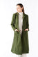 Cappotto Verde Lungo Con Cintura donna Barone firenze - 2