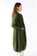 Cappotto Verde Lungo Con Cintura donna Barone firenze - 5