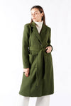 Cappotto Verde Lungo Con Cintura donna Barone firenze - 4