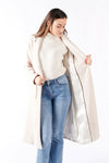Cappotto Panna Lungo Con Cintura donna Barone firenze - 5