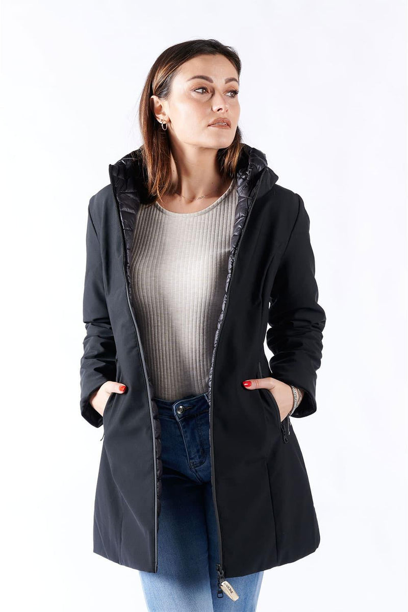 Piumino Termico Donna Lungo Nero donna Barone firenze - 2