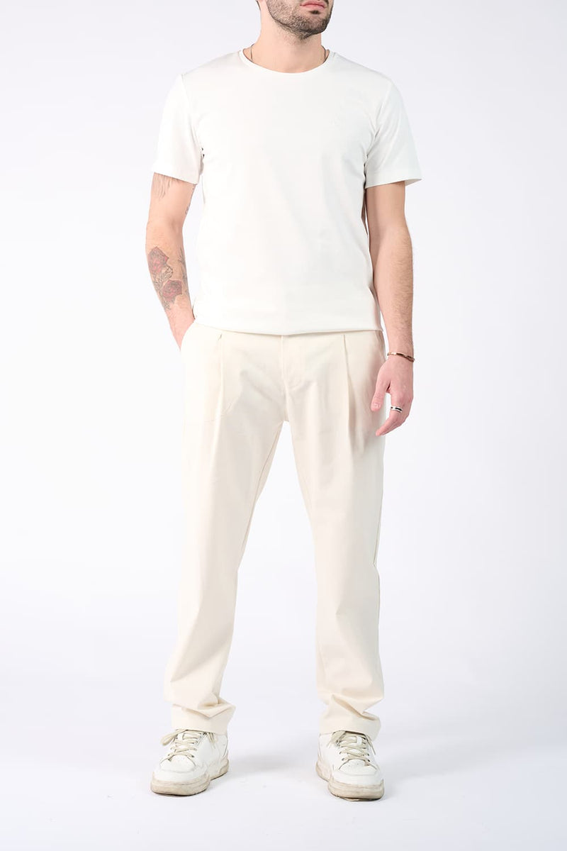 T-shirt Barone Ricamo Fronte Bianco uomo Barone firenze - 2