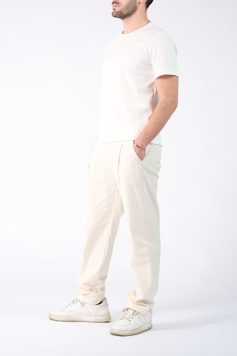 T-shirt Barone Ricamo Fronte Bianco uomo Barone firenze - 4