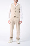 Gilet Uomo Gessato Beige uomo Barone firenze - 5