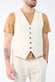 Gilet Uomo Gessato Panna uomo Barone firenze - 1