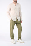 Camicia Uomo Lino Beige uomo Barone firenze - 3