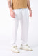 Pantaloni Lino con Elastico Bianco uomo Barone firenze - 1