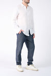 Camicia Uomo Lino Bianco uomo Barone firenze - 4