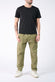 Pantaloni Lino con Elastico Verde uomo Barone firenze - 2