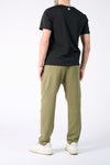 Pantaloni Lino con Elastico Verde uomo Barone firenze - 4