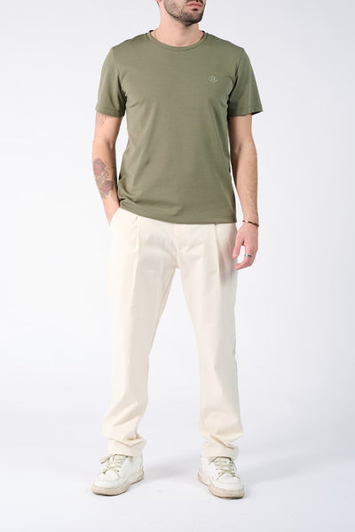 T-shirt Barone Ricamo Fronte Verde