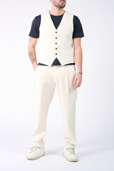 Gilet Uomo Panna