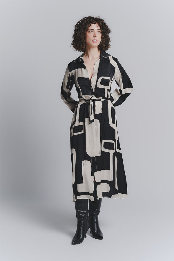 Chemisier Lungo Nero donna Barone firenze