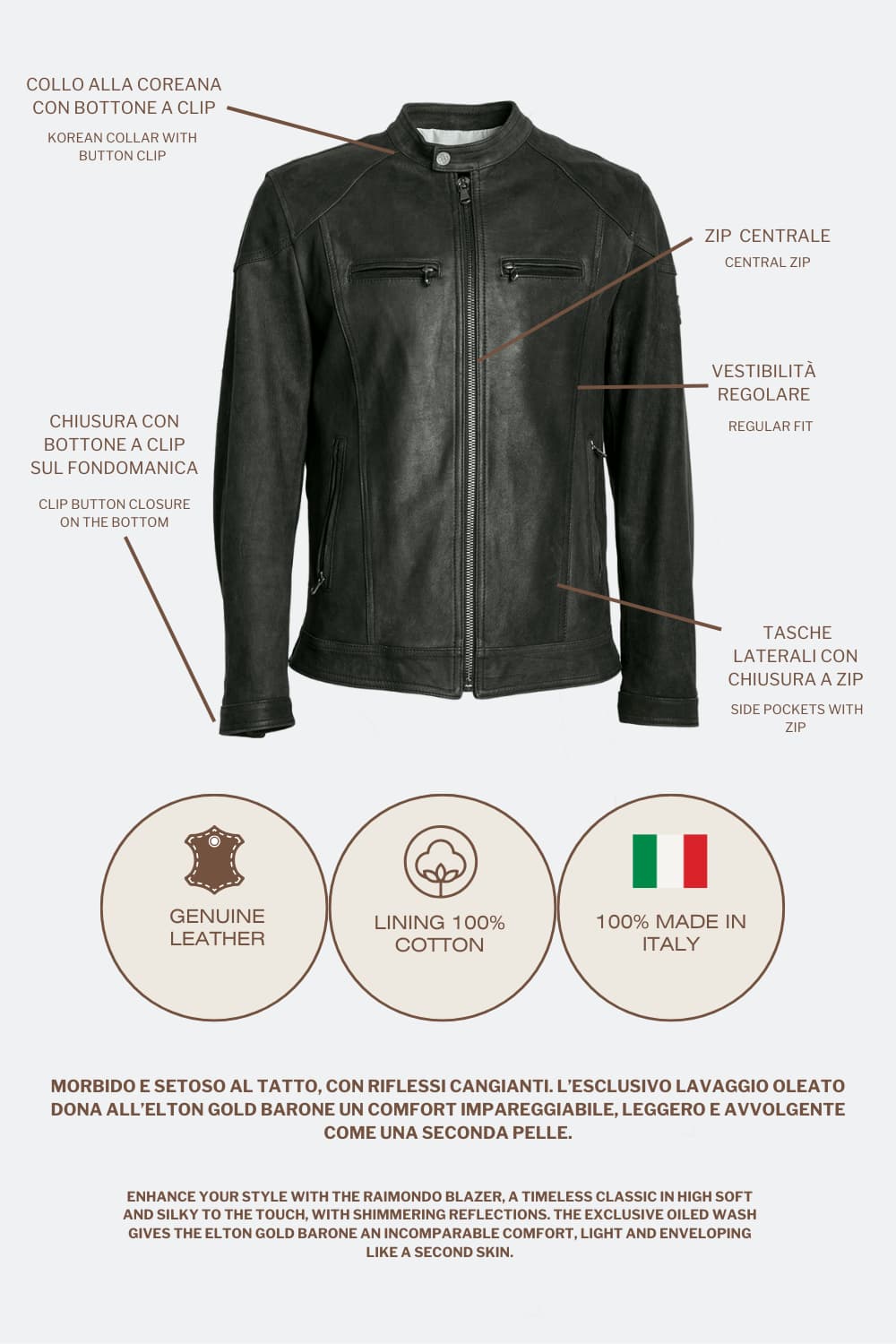 Elton Gold Oleato Nero uomo Barone firenze - 4