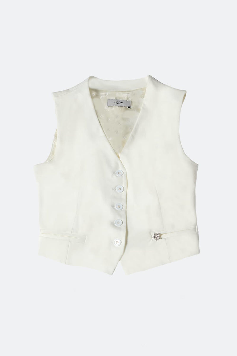 Gilet Star donna Bianco donna Barone firenze - 2