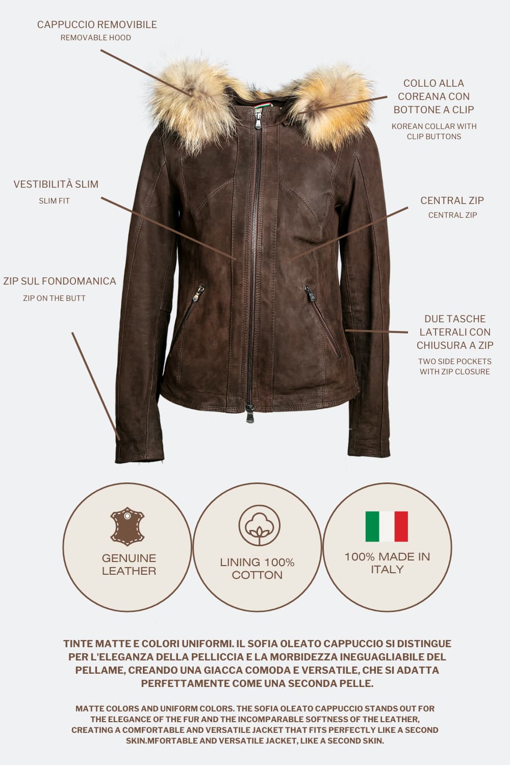 Sofia Oleato con Cappuccio Fur Tdm donna Barone firenze - 7