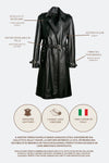 Trench Borchie Nero donna Barone firenze - 6