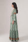 Abito Lungo Gipsy con Bottoncini Turchese donna Barone firenze - 4