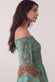 Abito Corto Gipsy Turchese Scollo a Barca donna Barone firenze - 5