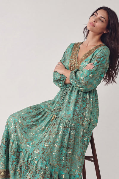 Abito Lungo Gipsy Turchese