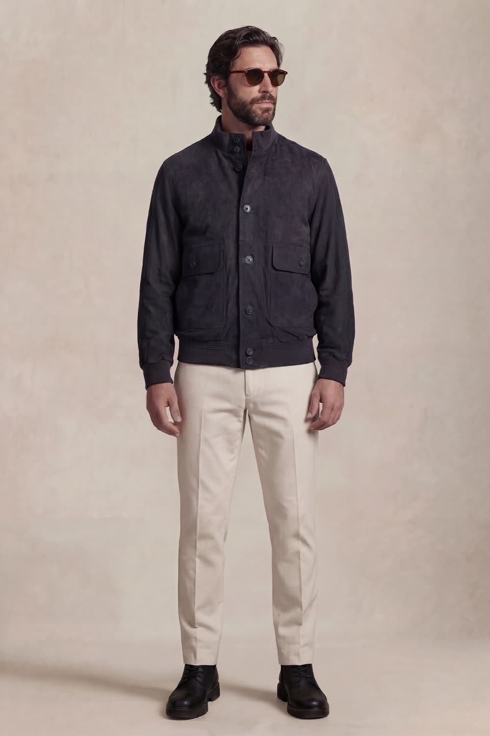 Aldo Polo Camoscio Blu unisex Barone firenze - 4