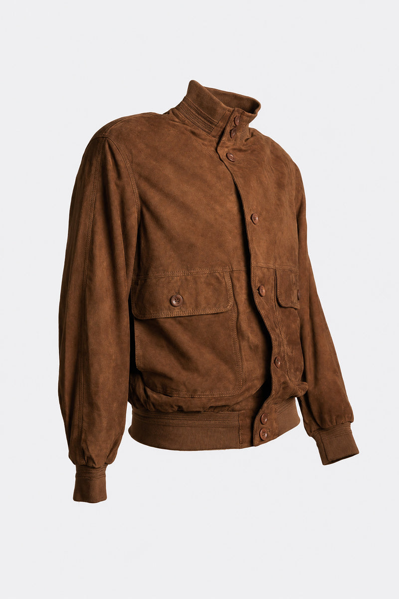 Aldo Polo Camoscio Cognac Scuro unisex Barone firenze - 4