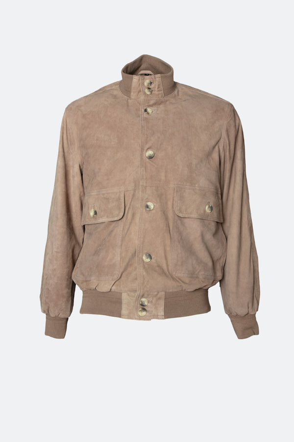Aldo Polo Camoscio Taupe unisex Barone firenze