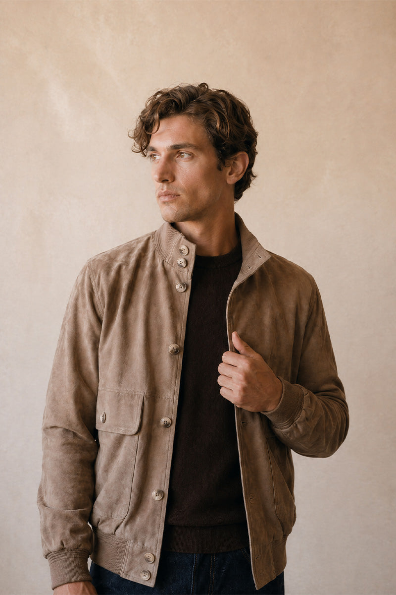 Aldo Polo Camoscio Taupe unisex Barone firenze - 8