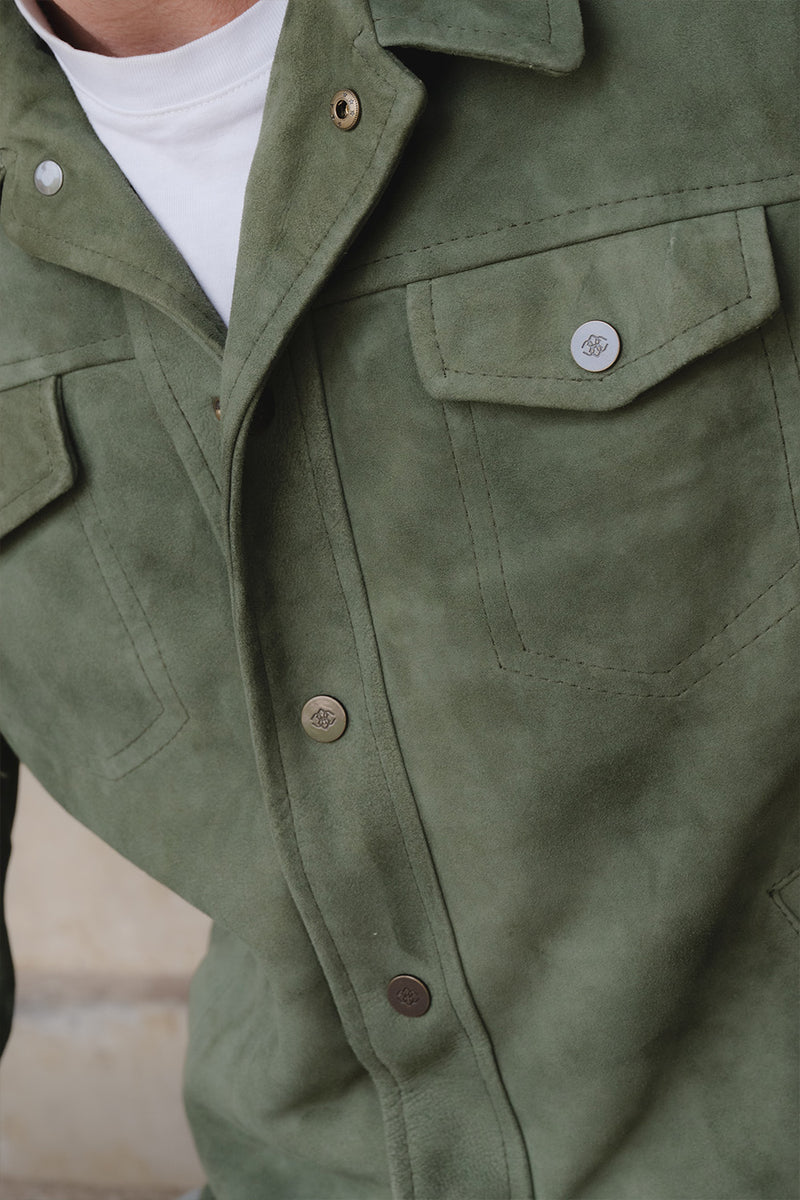 Ale Camoscio Verde Uomo unisex Barone firenze - 4