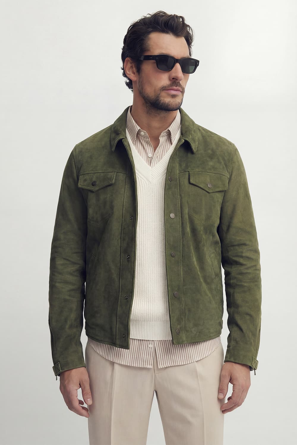 Ale Camoscio Verde Uomo unisex Barone firenze - 5