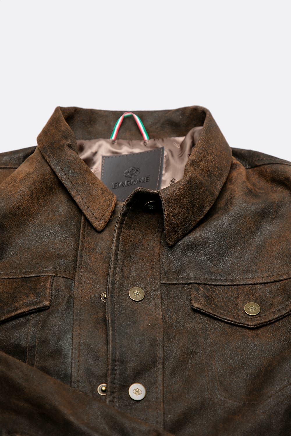 Ale Giacca Rock Testa di moro unisex Barone firenze - 7