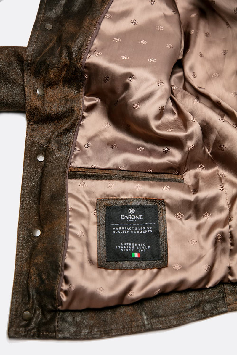 Ale Giacca Rock Testa di moro unisex Barone firenze - 8