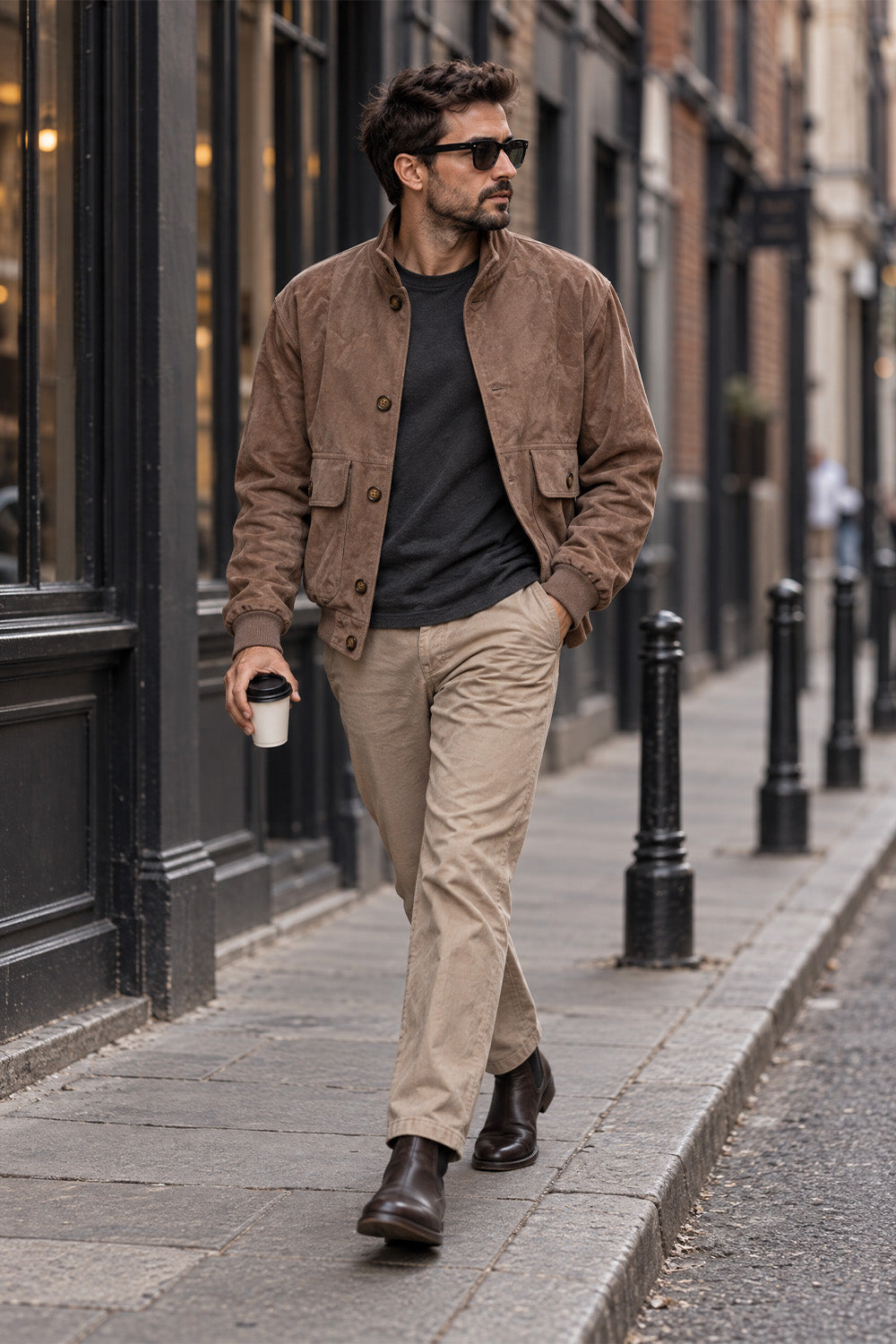 Amedeo Camoscio Taupe uomo Barone firenze - 3