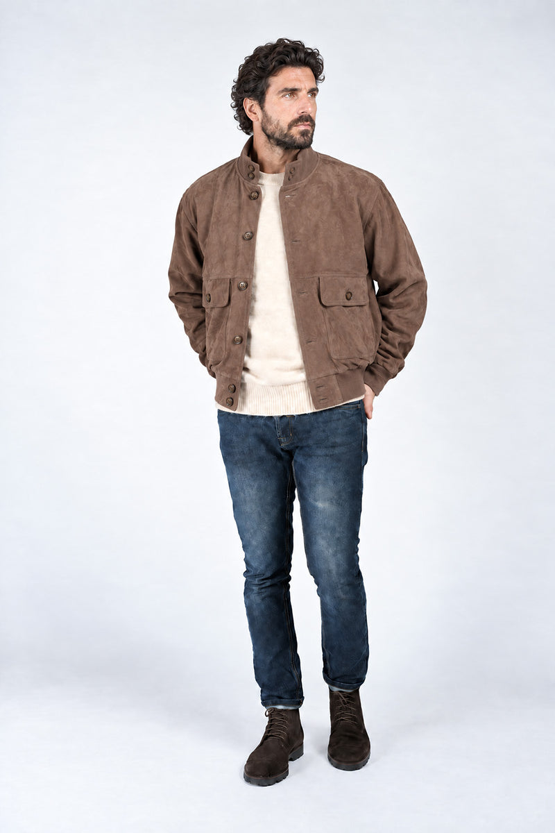 Amedeo Camoscio Taupe uomo Barone firenze - 4