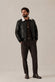 Giacca Aviatore Uomo Nero Shearling Style uomo Barone firenze - 4