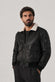 Giacca Aviatore Uomo Nero Shearling Style uomo Barone firenze - 3