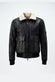 Giacca Aviatore Uomo Nero Shearling Style uomo Barone firenze - 2