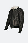Giacca Aviatore Uomo Nero Shearling Style uomo Barone firenze - 8
