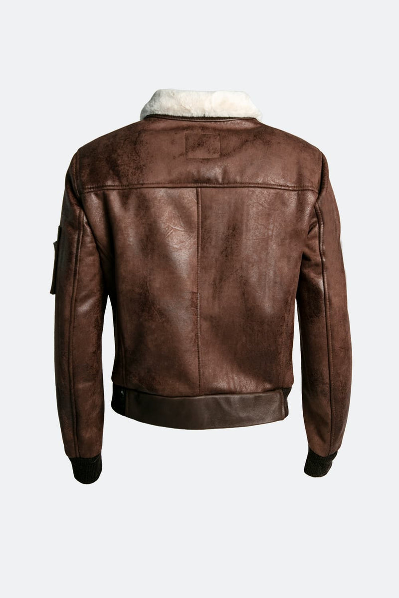 Giacca Aviatore Uomo Testa di Moro Shearling Style uomo Barone firenze - 13