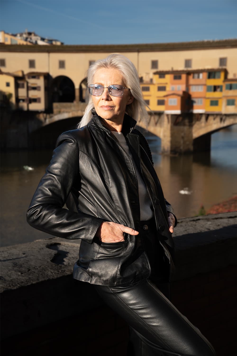Rose blazer for women 100% genuine leather Made in Italy - Barone Firenze