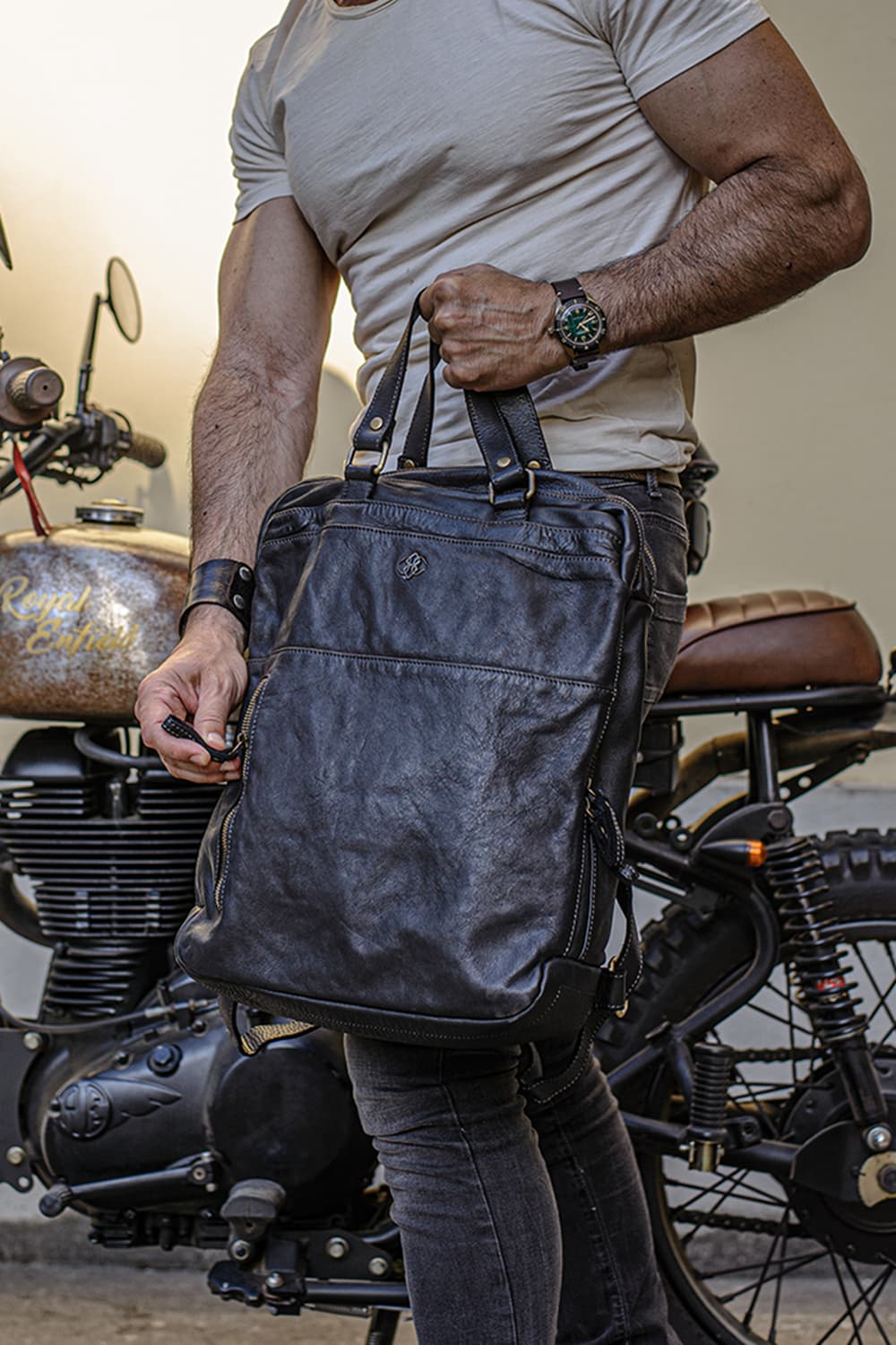 Zaino Bolgheri Nero unisex Barone firenze - 1