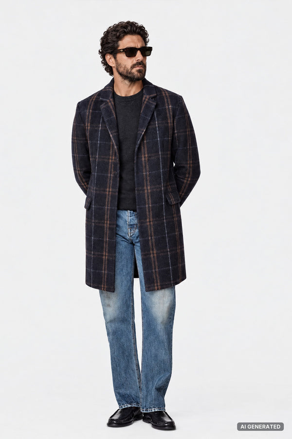 Cappotto Classico Uomo Misto Cachemire uomo Barone firenze