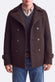Cappotto Doppio Petto Uomo Misto Lana Testa di moro uomo Barone firenze - 2