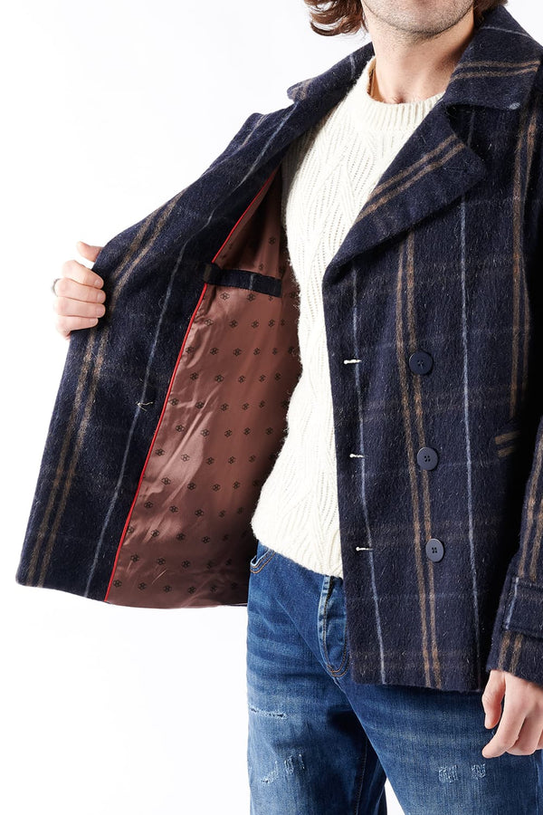 Cappotto Doppio Petto Uomo Misto Cachemire uomo Barone firenze