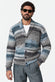 Cardigan Mélange Grigio Denim da Uomo uomo Barone firenze - 3