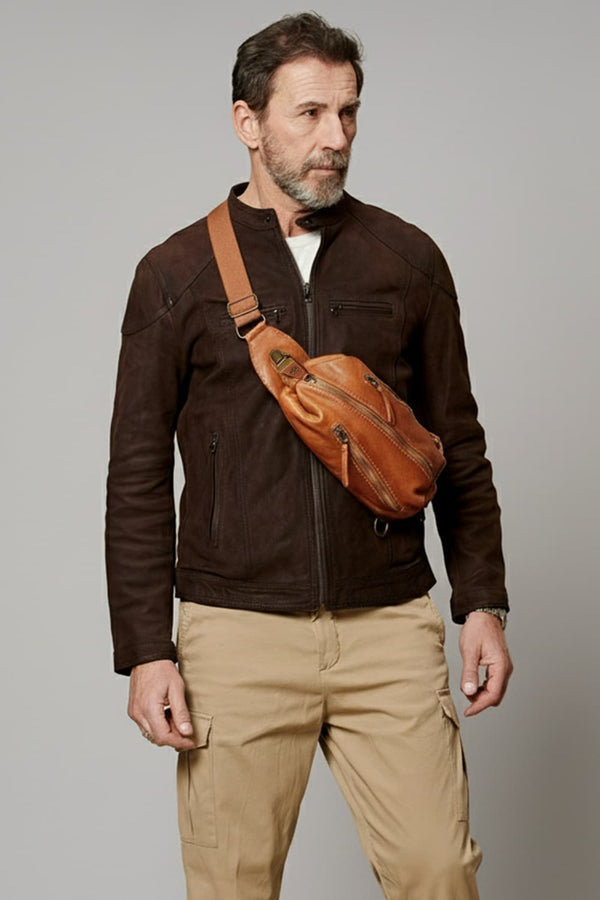 Marsupio Certaldo Cuoio uomo Barone firenze