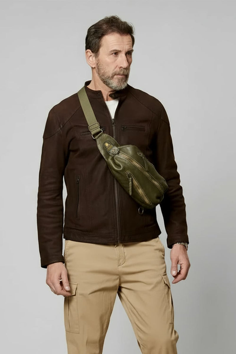 Marsupio Certaldo Verde uomo Barone firenze - 2