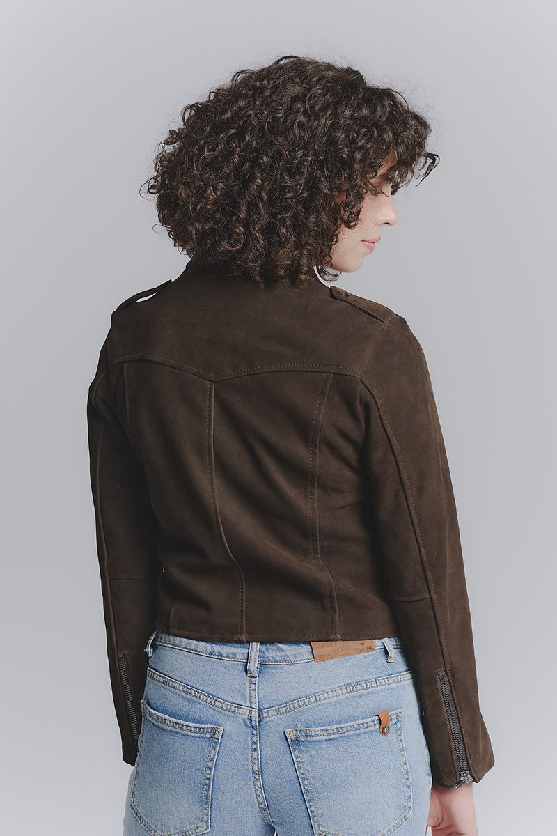 Chiodo Donna Bis Camoscio Testa di moro donna Barone firenze - 3