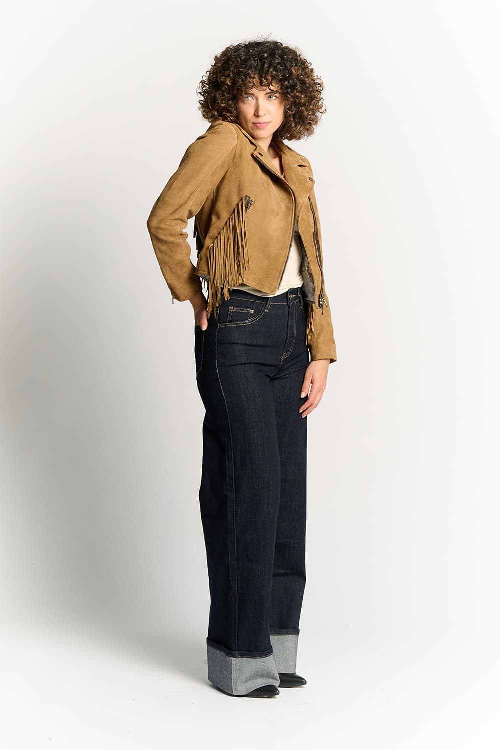 Chiodo Donna Frange Camoscio donna Barone firenze - 10
